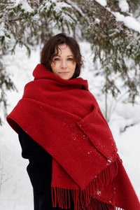 Lapuan Kankurit Uni Pocket Shawl Dark Red