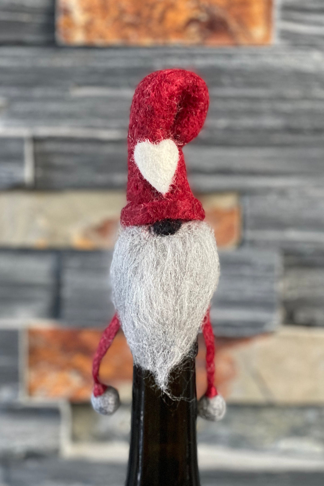 Swedish Boiled Wool Santa Bottle Topper