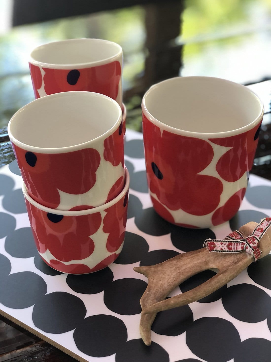 Marimekko Unikko Red Coffee Cup Set