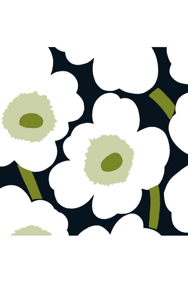 Marimekko Unikko Black Cocktail Napkins - Nordic Labels